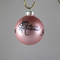 FFF Charities - Barbara Mandrell & The Mandrell Sisters - autographed pink Christmas ornament #5
