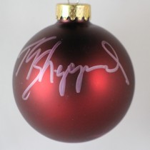 FFF Charities - TG Sheppard - autographed red Christmas ornament #5