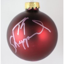 FFF Charities - TG Sheppard - autographed red Christmas ornament #7