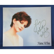 Martina McBride - autographed 8x10 color photograph leaning on blue prop