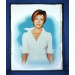 Martina McBride - 8x10 color photograph w/ white shirt on blue backdrop